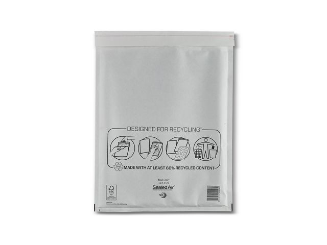 Mail Lite Luftpolsterumschlag, H5, 360 mm x 270 mm, AirCap®, selbstklebend, Kraftpapier, weiß