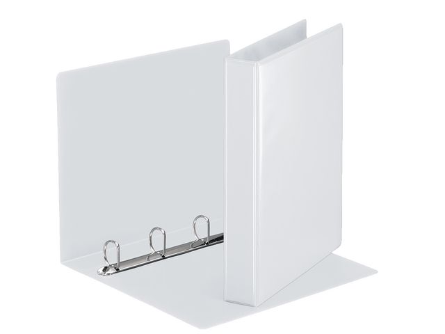 Präsentationsringbuch, Kunststoff, A4, 4-D-Ring-Mechanik, Ring-ø: 30 mm, weiß