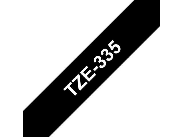 ® Schriftbandkassette TZe, Polyester, laminiert, 12 mm x 8 m, weiß auf schwarz