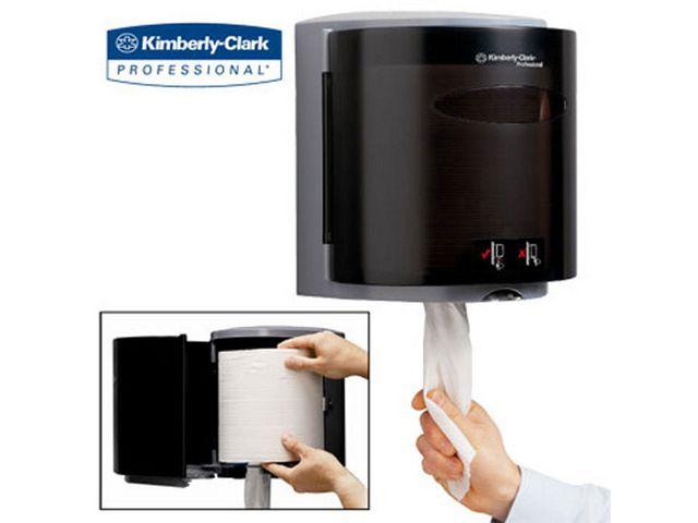 Kimberly-Clark Professional* Wischtuchspender Roll Control System RCS, Kunststoff, 26 x 24 x 30,5 cm, grau