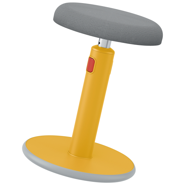 Sitz-/Stehhocker, ergonomisch, höhenverstellbar, gelb