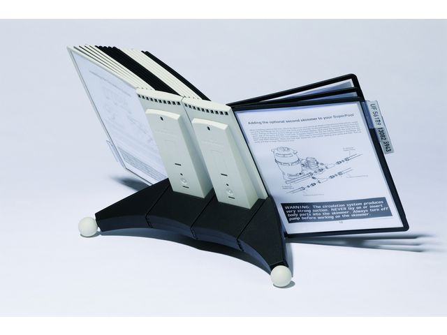 Sichttafelständer SHERPA® TABLE 20, für: 20 Sichttafeln, A4, gefüllt, grau/schwarz