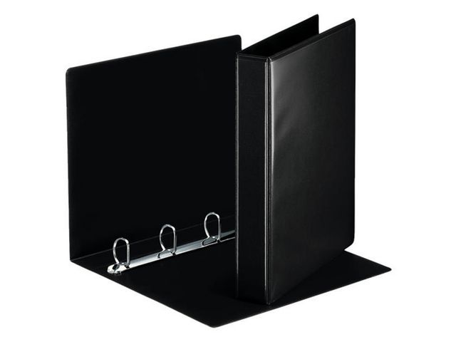 Präsentationsringbuch, Kunststoff, A4, 4-D-Ring-Mechanik, Ring-ø: 30 mm, schwarz