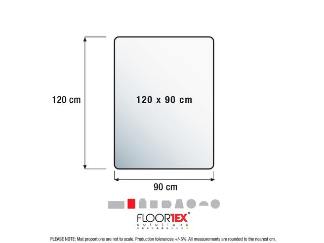 Cleartex® AdvantageMat Bodenschutzmatte Für Hartböden 90 x 120 cm
