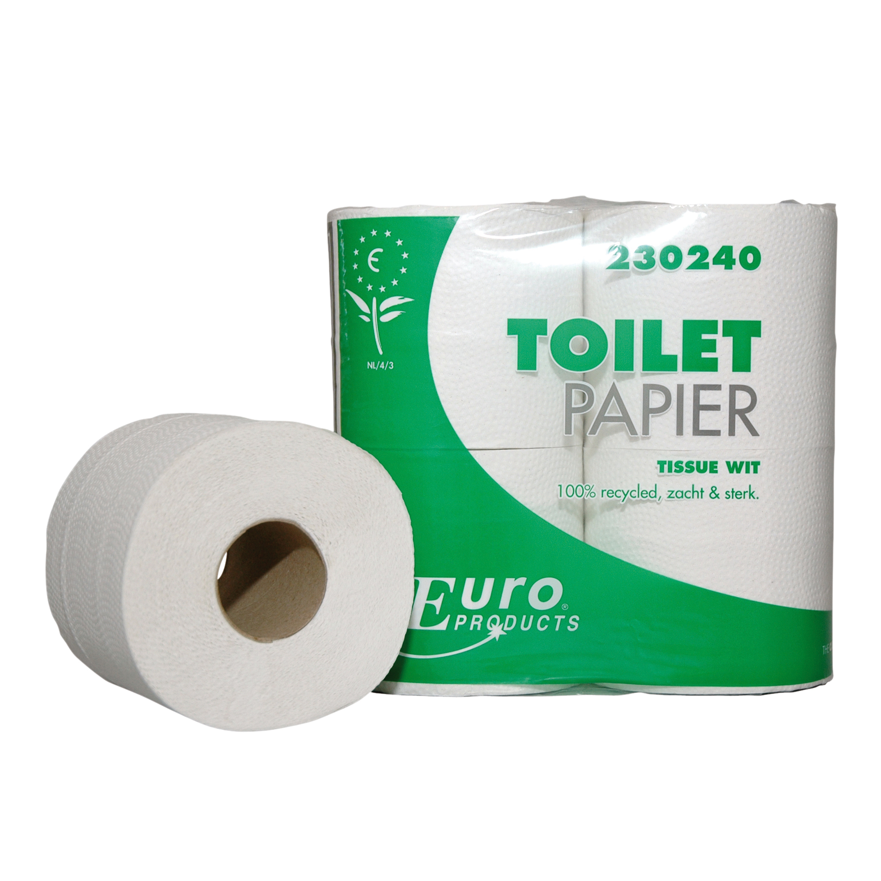 Toiletpapier Recycled 2-Laags Wit