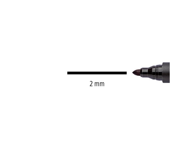 STAEDTLER® Permanentmarker Lumocolor® 352, nachfüllbar, Rundspitze, 2 mm, Schreibfarbe: schwarz