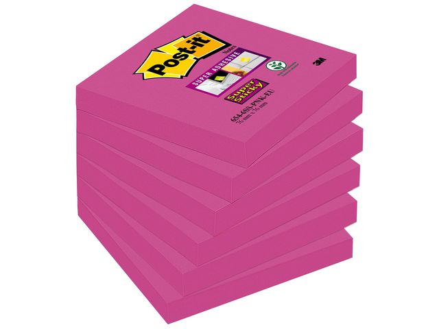 Haftnotiz Super Sticky, 76 x 76 mm, pink, 90 Blatt
