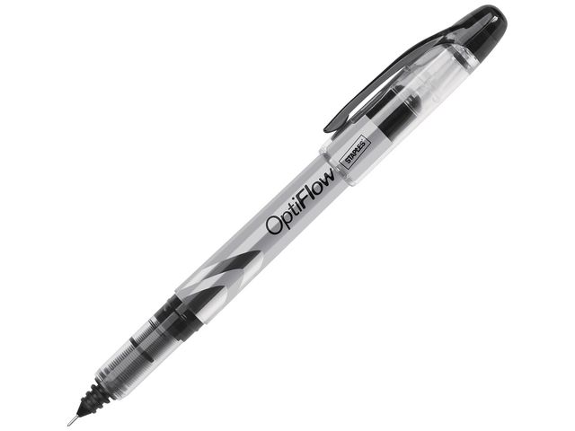 OptiFlow Tintenkugelschreiber, mit Kappe, F, 0,7 mm Federstärke, Schwarz