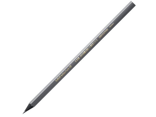 Bleistift ecolutions® EVOLUTiON™, BLACK, HB, Schaftfarbe: silber