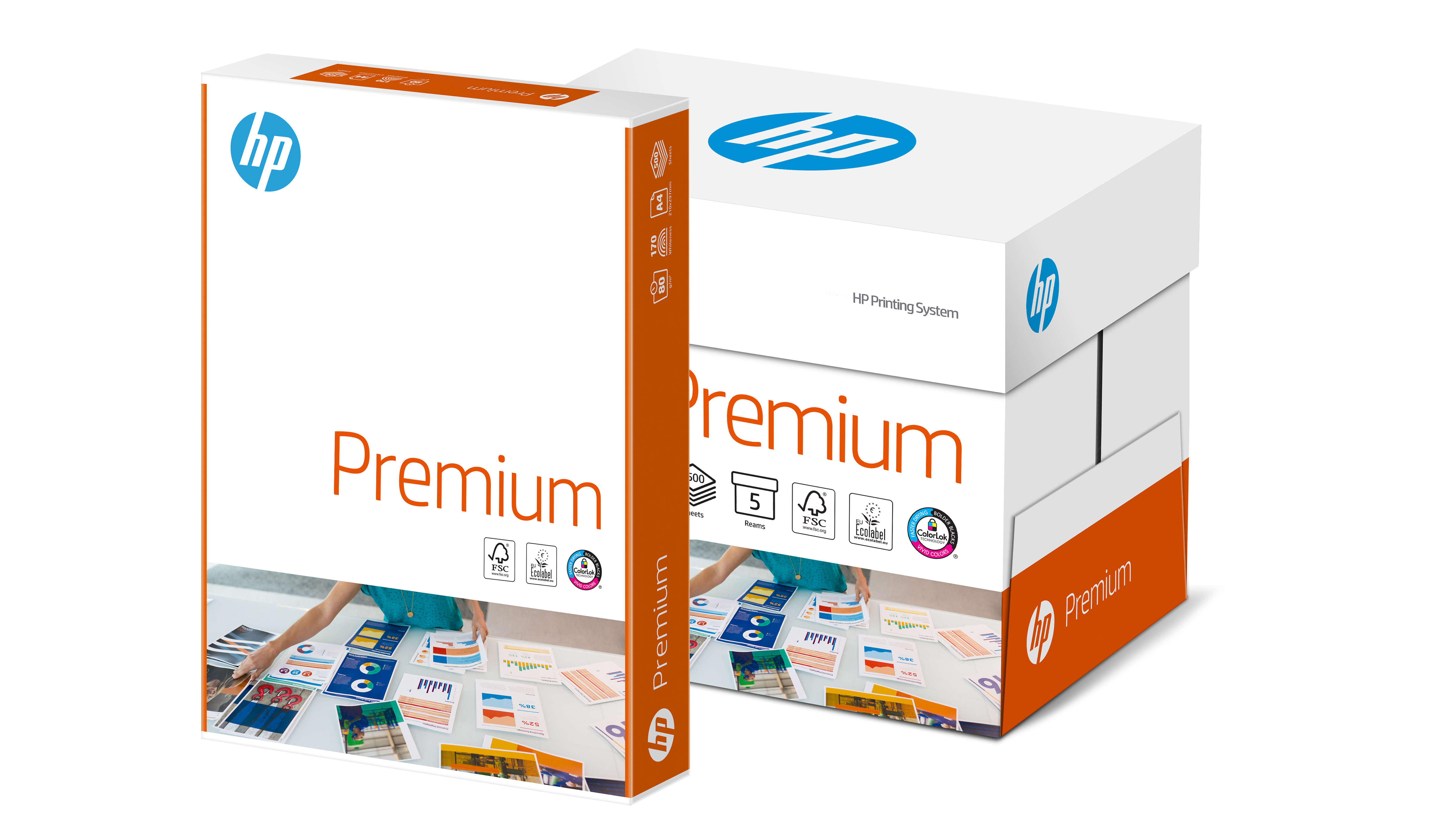 Premium-Mehrzweckpapier, A4, 80 g/m², Für Laser- und Tintenstrahldrucker, Kopier- und Faxgeräte, Weiß