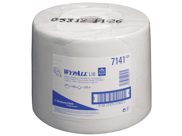 Wischtuch L10, Airflex®, 1lagig, auf Großrolle, 1.500 Tücher, 23,5 x 38 cm, weiß