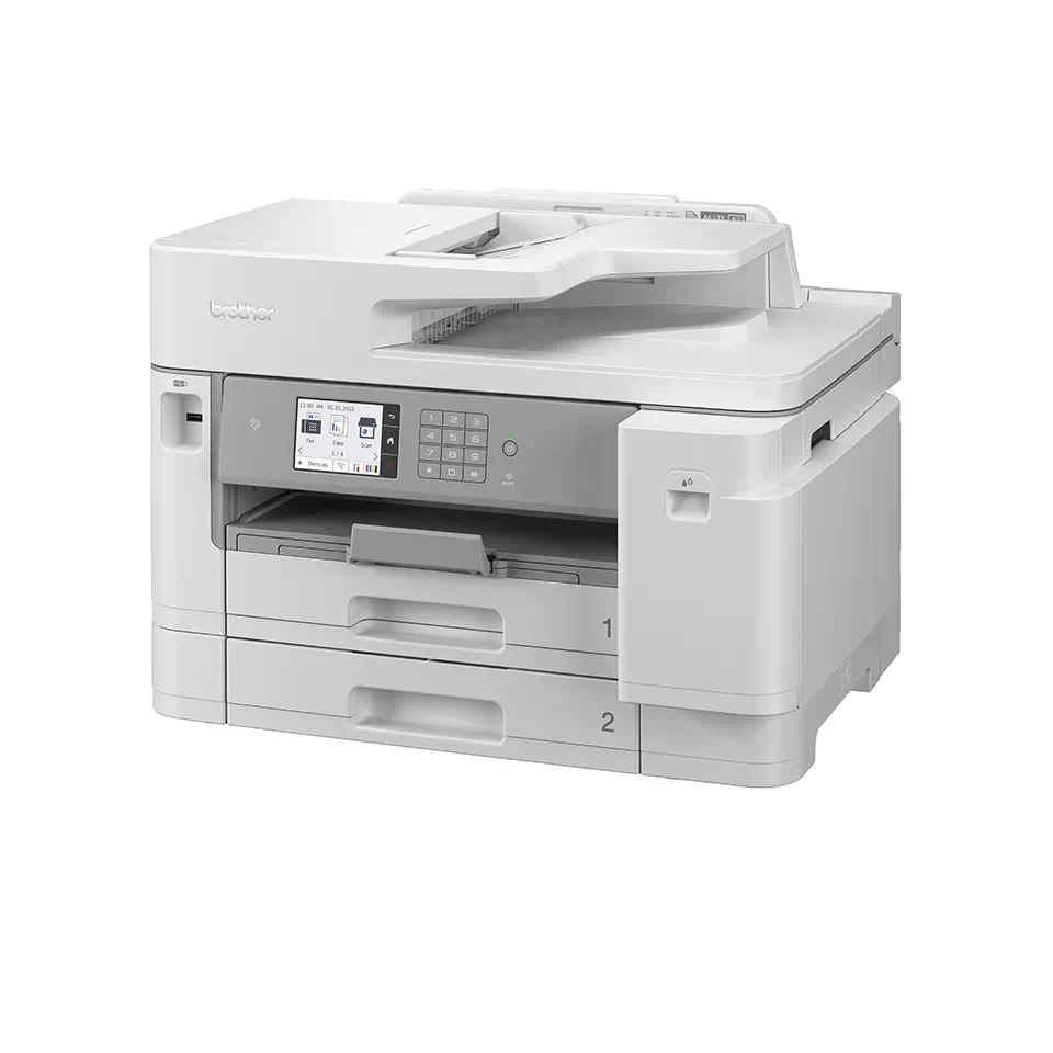  MFCJ5955DWRE1 inkjet multifunction printer 4in1 A3 Fax 30ipm 512MB Wi-Fi PCL6 and NFC emulation