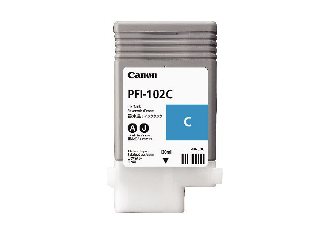 Tintenpatrone, PFI-102C, 0896B001, original, cyan, 130 ml