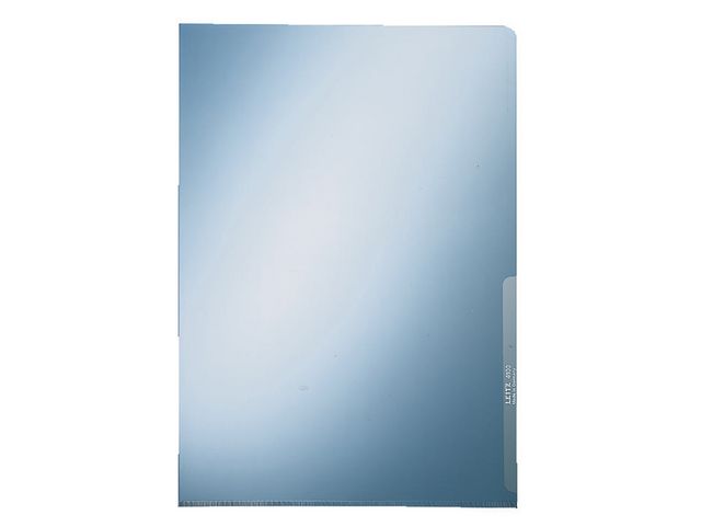 Sichthülle Premium, PVC-Hartfolie, oben / rechts offen, A4, 0,15 mm, blau, glatt