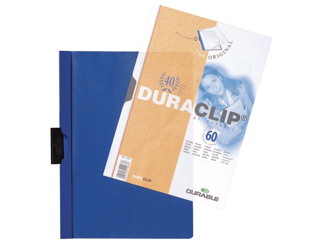 Klemmmappe DURACLIP®, Hartfolie, A4, für: 60 Blatt, dunkelblau