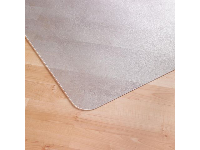 Cleartex® AdvantageMat Bodenschutzmatte, Rechteckig, 1.200 mm x 1.500 mm, Antimikrobiell, für Hartböden, Vollständig recycelbares PVC, matt-transparent