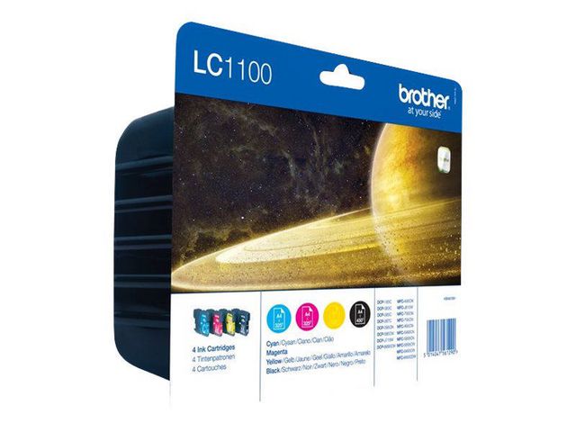 Brother LC1100 Value Pack - 4er-Pack - Schwarz, Gelb, Cyan, Magenta - Original - Tintenpatrone