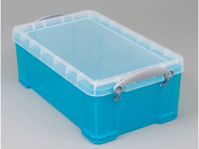 Stapelbare Aufbewahrungsbox, 5 Liter, 340 x 200 x 125 mm, Blau