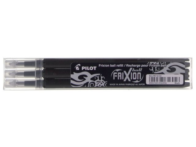 Nachfüllmine für FriXion-Gelschreiber, mittelstarke 0,7-mm-Spitze, schwarze Tinte