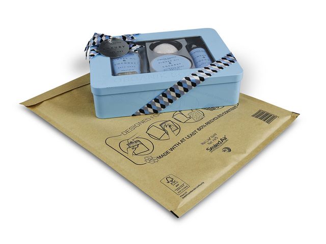 Luftpolstertasche, selbstklebend, Typ: H/5, 270 x 360 mm, Kraftpapier, 80 g/m², gold