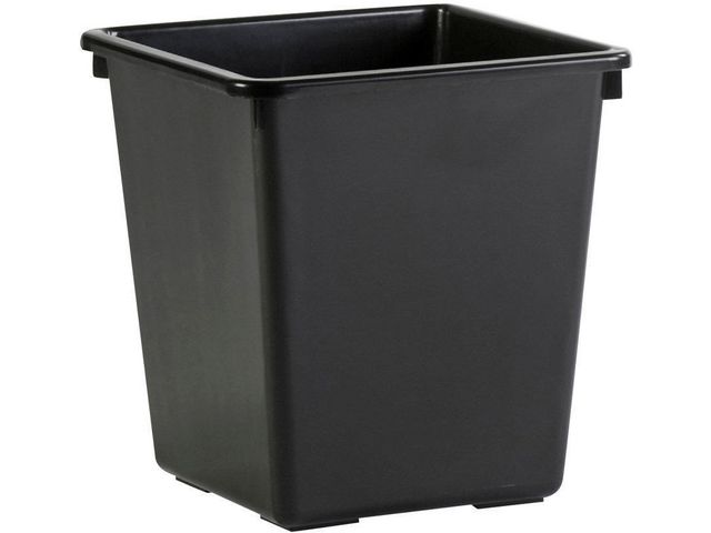 Kunststoff-Mülleimer 27 Liter, schwarz