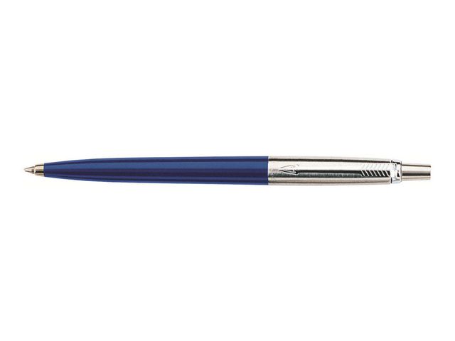 Jotter Druckkugelschreiber, Mittlere Spitze, Blauer Schaft, Blaue Tinte