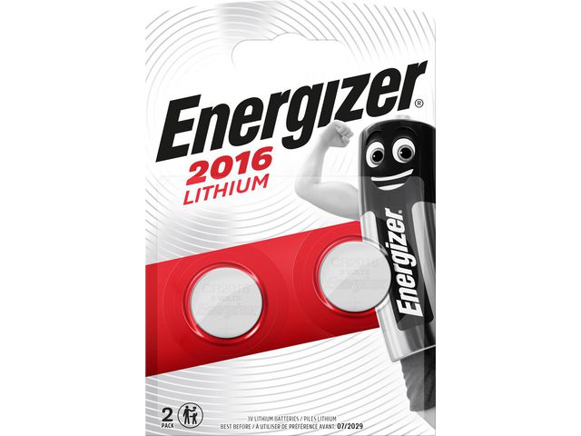 Miniatur Lithium CR2016 Knopfzellen Einwegbatterie 2er-Pack