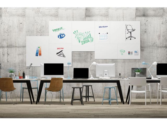 Whiteboard BOARD-UP für XL-Schreibflächen, 75 x 75 cm, weiß, rahmenlos