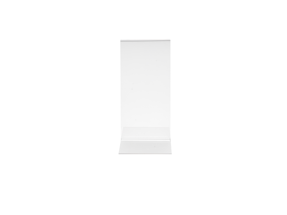 Prospekthalter 1/3 A4 Tischaufsteller aufrecht, doppelseitig, transparent