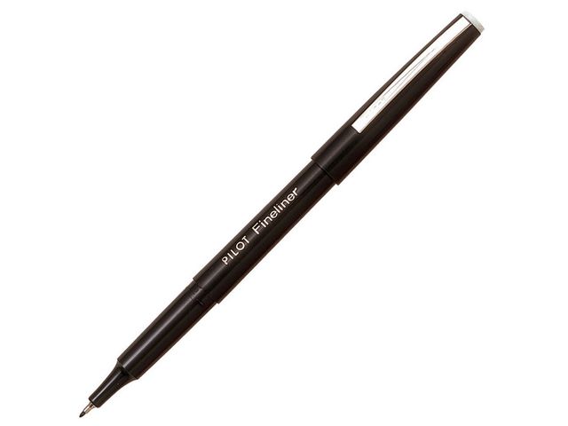 Fineliner SW-PPF, mit Kappe, 0,4 mm, Schaftfarbe: in Schreibfarbe, Schreibfarbe: schwarz