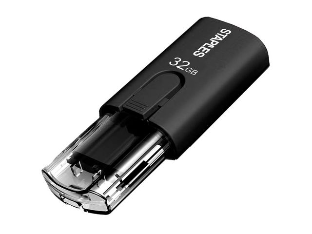 USB 3.1 Flash-Laufwerk mit Schieber, 32 GB, Schwarz
