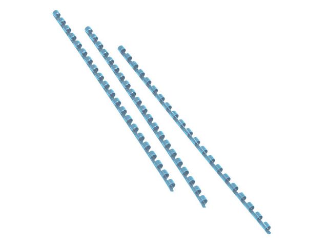Binderücken CombBind®, Kunststoff, 21 Ringe - US-Teilung, A4, ø: 19 mm, für: 165 Blatt, blau