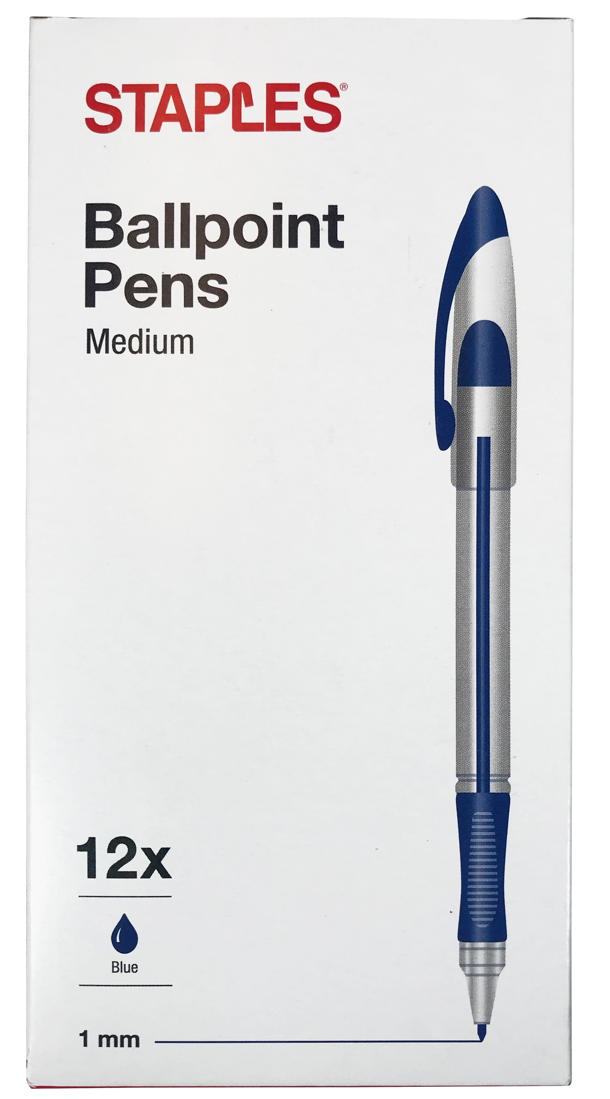 Kugelschreiber, Einweg, mit Kappe, M, Schaftfarbe: farblos, transparent, Schreibfarbe: blau