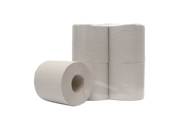 Toilettenpapier, Recycling, 1-lagig, 400 Blatt, Weiß