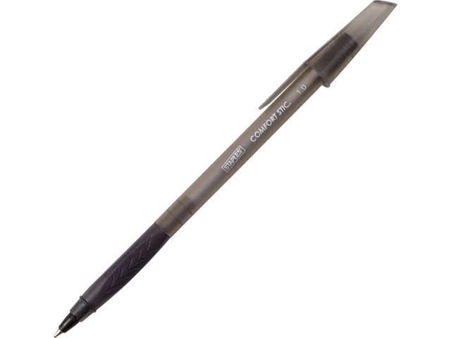 Comfort Stic™ Grip-Kugelschreiber, Mittlere 1-mm-Spitze, Durchscheinender Schaft, Schwarze Tinte