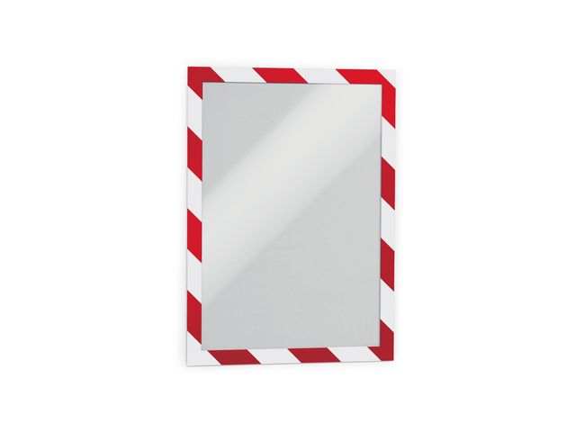 Sichttasche DURAFRAME® Security, 2St., A4, farblos/rot/weißer Rahmen