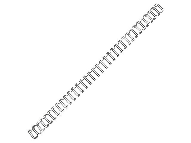 Binderücken, Draht, 34 Ringe - 3:1-Teilung, A4, ø: 9,5 mm, für: 75 Blatt, schwarz