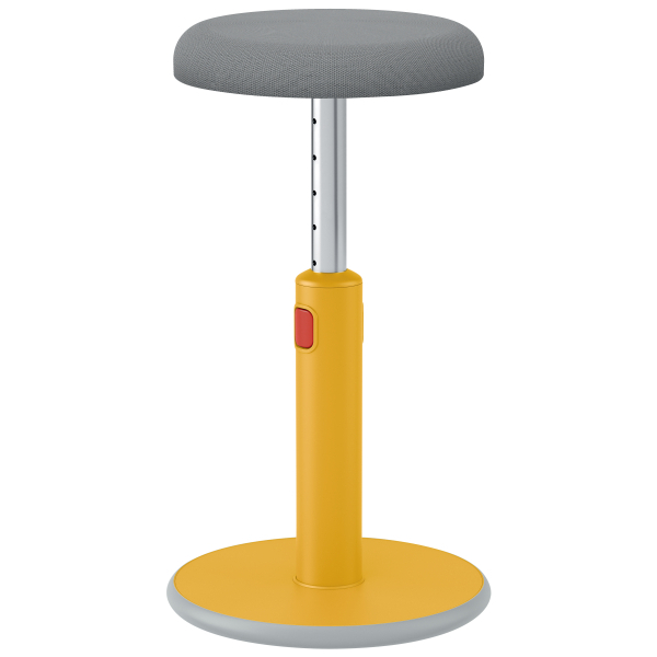 Sitz-/Stehhocker, ergonomisch, höhenverstellbar, gelb