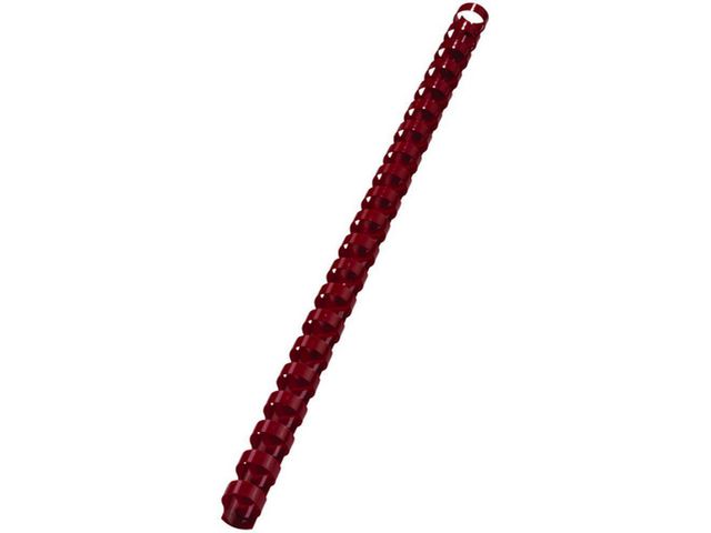 Binderücken CombBind®, Kunststoff, 21 Ringe - US-Teilung, A4, ø: 10 mm, für: 65 Blatt, rot