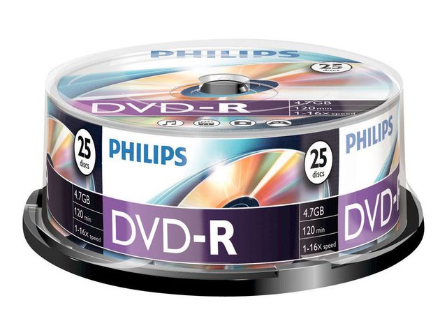 Philips DM4S6B25F - DVD-R x 25 - 4.7 GB - Speichermedium