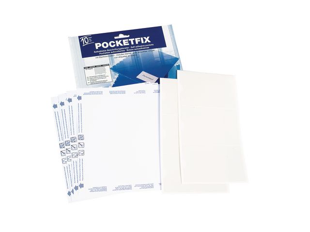 Klebetasche Pocketfix®, A7, 110 x 78 mm, innen: 105 x 74 mm, farblos