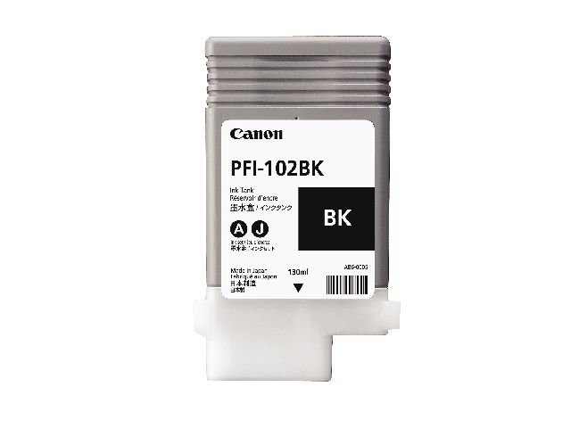 Tintenpatrone, PFI-102BK, 0895B001, original, schwarz, 130 ml