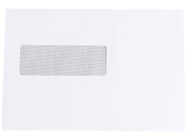 Dokumentenumschlag Klappe gummiert mit Fenster C4 229 x 324 mm, 120 g/m², Fenster links