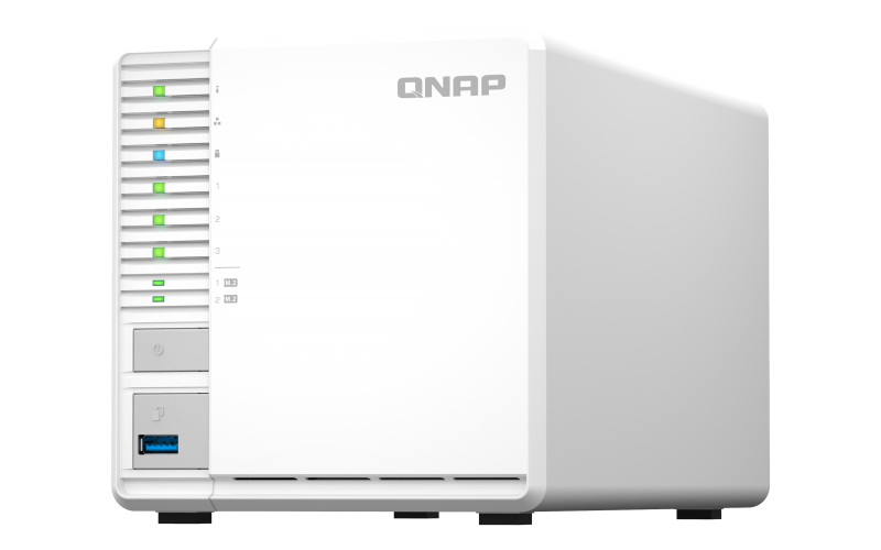 QNAP TS-364-4G 3 Bay NAS Intel N5105 4GB DDR4 SODIMM RAM SATA 6Gb/s HDMI 1.4b 2xM.2