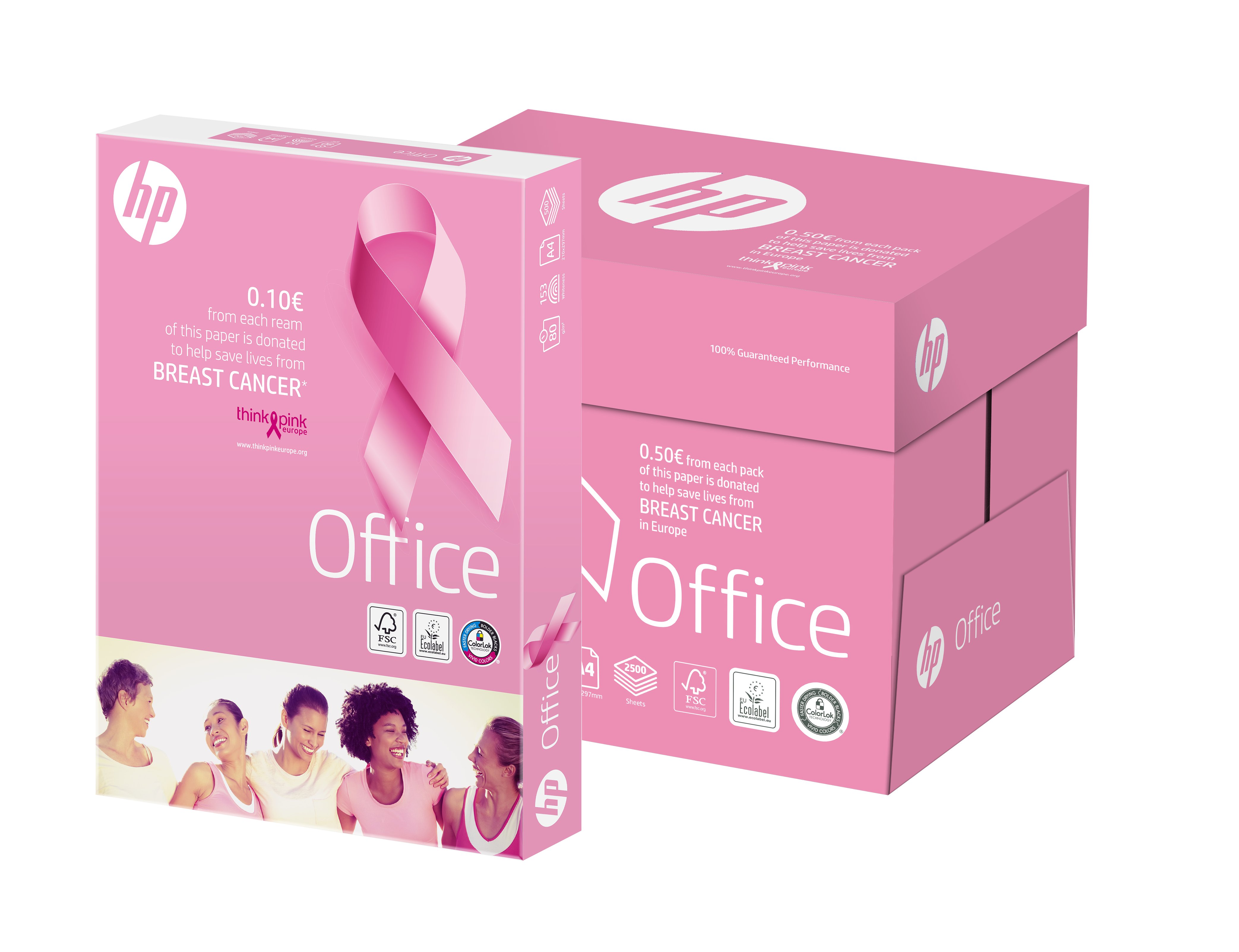 HP Office Pink Ream Papier A4 80 g/m² Weiß