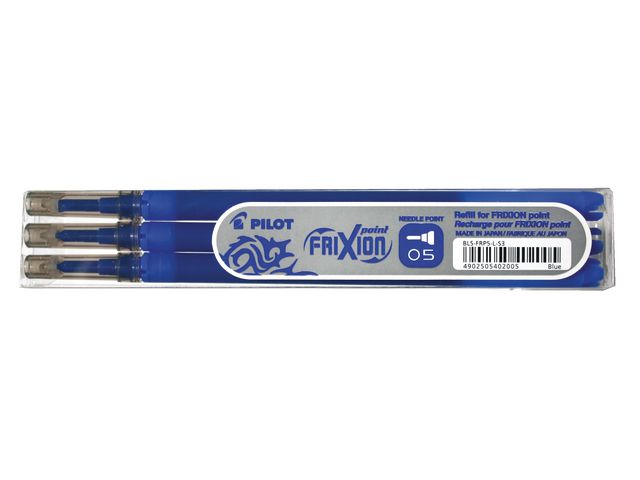 Nachfüllmine für FriXion-Gelschreiber, feine 0,5-mm-Spitze, blaue Tinte