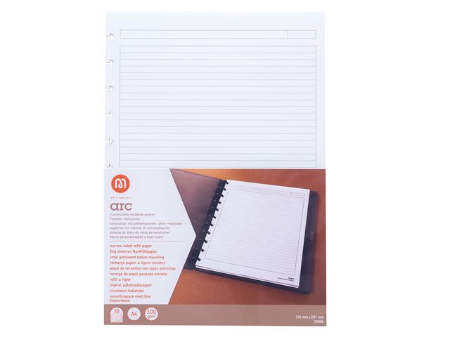 Nachfüllpack ARC-Papier A4, 100 g/m², liniert, 50 Blatt, weiß