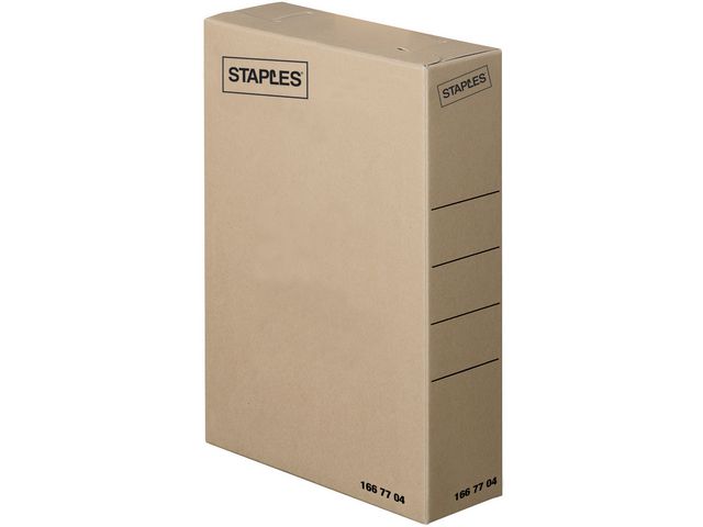 Ordnerbox, Karton, 230 x 80 x 320 mm, Braun