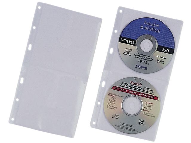 Prospekthülle COVER S, PP, 6fach Lochung, 12,7 x 26 cm, farblos, für: 2 CDs
