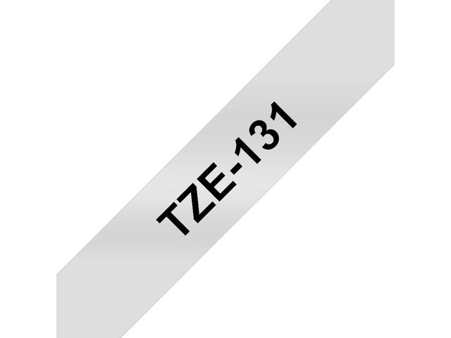 brother® Schriftbandkassette TZe, Polyester, laminiert, 12 mm x 8 m, schwarz auf farblos